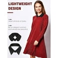 thumbnail image 4 of YEKEYI 2 Pieces Fake Collar Detachable Dickey False Lapel Women's Blouse Faux Fake Collar, 2 Styles, Medium, 4 of 7