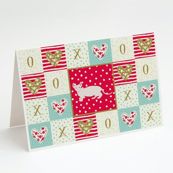 Dwelf #3 Cat Love Greeting Cards and Envelopes Pack of 8