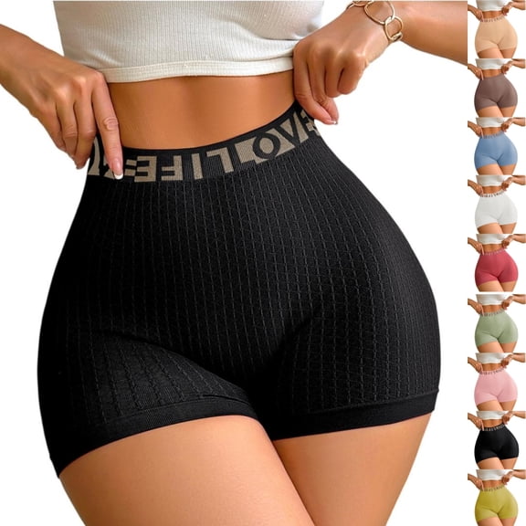 HKYNLAG Women's Underwear Seamless Boxers High Waisted Boyshorts Full Coverage Panties No Show Women's Underwear Yellow XL