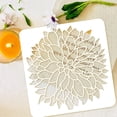 thumbnail image 3 of Plantilla de dalia para pintar, 11,8 x 11,8 pulgadas, reutilizable, para dibujar flores de dalia, de plástico, para manualidades, arte y plantas., 3 of 7