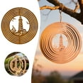 thumbnail image 2 of TIELUTT Metal Wind Garden Hanging Ornament 3D Rotating Hollow Wind Vane Weathervane for Hanging Car Ornament Stained Glass for Windows Bling Home Decorations Glitter String Curtains for Doorways Thin, 2 of 6