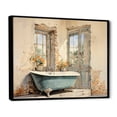 thumbnail image 2 of Designart "Vintage Tile Bathroom I" Bath & Laundry Floater Framed Wall Decor, 2 of 7