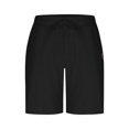 thumbnail image 4 of pstuiky Pantalones cortos de gimnasio, Pantalones cortos de playa de lino con cintura elástica y bolsillo de color liso para hombre Pantalones cortos cargo, 4 of 6