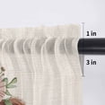 thumbnail image 5 of Spring Cow Valance Curtains for Kitchen/Living Room/Bathroom/Bedroom Window, Rod Pocket Small Topper Half Short Window Curtains Voile Sheer Scarf, Botanical Blossom Motif Country Florals 54"x18", 5 of 8