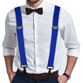 thumbnail image 7 of Buyless Fashion Suspenders for Men - 48" Adjustable Straps 1 1/4" - X Back with Black Hooks - 5141-Royal-Blue, 7 of 7