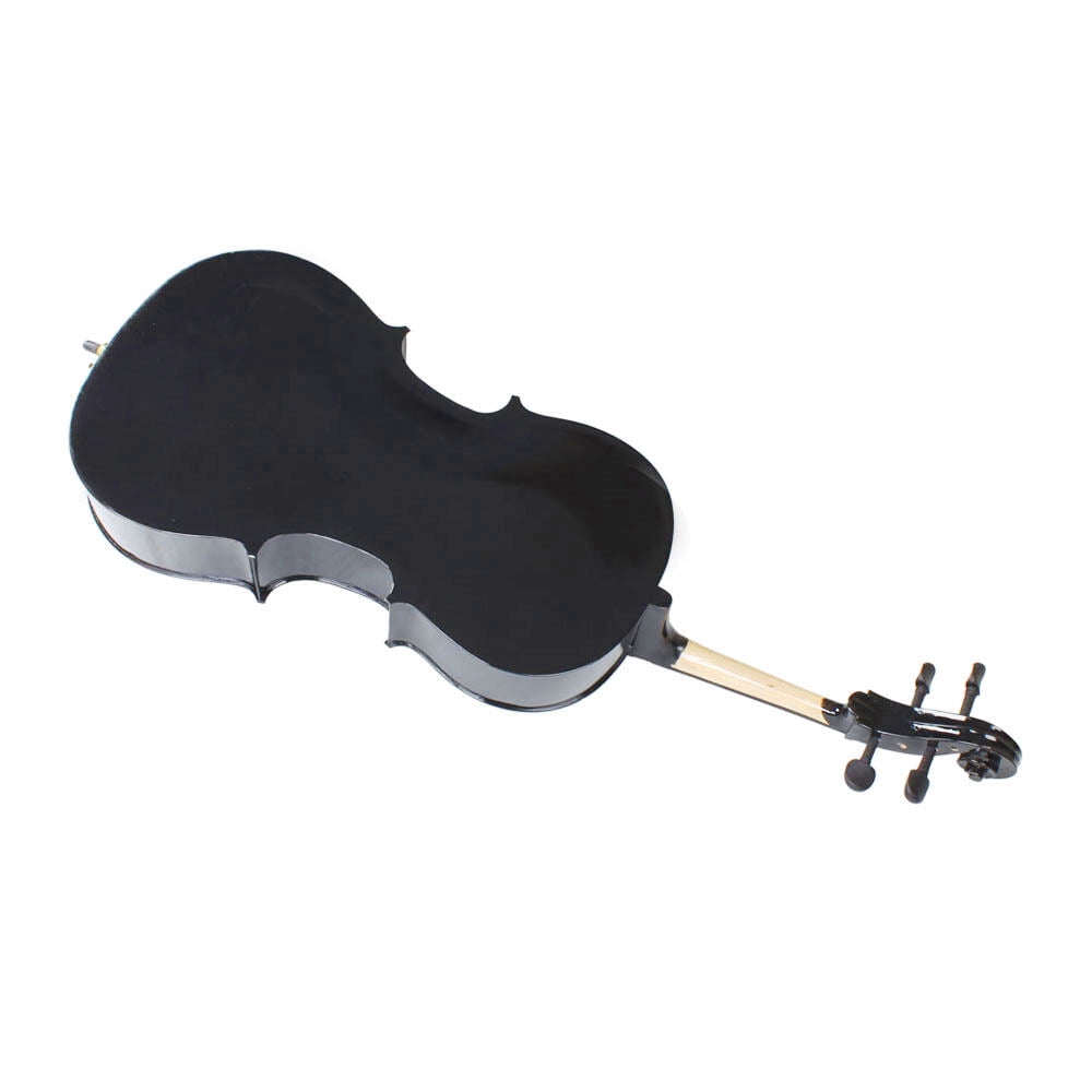 4/4 Wood Cello Bag Bow Rosin Bridge Black