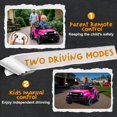 thumbnail image 5 of 24V Ride On Jeep Car, Toddler Ride On Toys w/Parents Remote Control, One Seat Electric Car for Kids 2-4 with 4-Wheel Suspension, Bluetooth, Music, 1.86-3.11MPH Adjustable Speed, Pink, 5 of 14