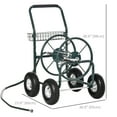 thumbnail image 3 of Outsunny Garden Hose Reel Cart, Hose Organizer with Wheels, Storage Basket, 3 of 10