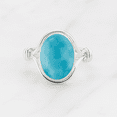 thumbnail image 6 of Sechi Sterling Silver 925 Natural Larimar Engagement Ring for Women, 6 of 6