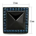 thumbnail image 2 of IP Black(Ion Plating) Stainless Steel Ring with Top Grade Crystal in Montana for Women Montana Stone Color Style TK1841 Size 7, 2 of 4