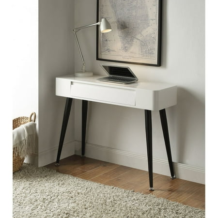Deck Console - 4D Concepts Black & White Console Desk with Drawer