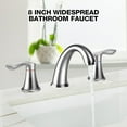 thumbnail image 2 of Bathroom Faucets for Sink 3 Hole, Faucet for Bathroom Sink, Widespread Bathroom Sink Faucet with Pop-up Drain and Supply Lines, for Bathroom Sink Vanity RV Farmhouse Sink, 2 of 7