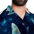 thumbnail image 5 of Starry Shark Men's Short Sleeve Beach Button Down Casual Printed Summer Shirts - Unisex, 5 of 6