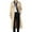 Khaki, variant on Men's Casual Trench Coat Notched Lapel Casual Belted Windbreaker Fall Classic Long Jacket Overcoat Outerwear Clothes, Black, Size 4XL