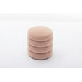 thumbnail image 2 of Modern Velvet Ottoman with Storage, Round Foot Rest for Couch, Comfy Upholstered Foot Stools Ottoman for Makeup Room, Bedroom, Living Room, Pink, 2 of 9