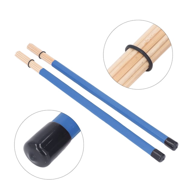 2 Pcs Brosse à Tambour Baguette Maillet Outil de Percussion en Bambou Ensemble d'Accessoires