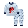 thumbnail image 2 of Pijamas de algodón 100% para niños y niñas, ropa de dormir para regalo de Navidad, ropa de noche de dinosaurio para bebés, 2 of 4