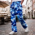 thumbnail image 6 of GrmtClth Mens Camo Cargo Pants Breathable Straight Leg Relaxed Fit Tactical Work Camouflage Military Outdoor Hiking Royal Blue S, 6 of 8