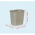 thumbnail image 2 of 7 Gallon Rectangular Plastic Wastebasket - Beige, 28 Quart Space-Saving Open Top Trash Can for Home, Office, Kitchen, Bathroom, 2 of 5