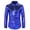 Blue, variant on Idoravan Men's Tops Men's Fashion Casual Color Contrast Sequin Disco Shirt Gold Light Long Sleeve Cuffs Lapel Shirt Blouse