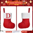 thumbnail image 4 of Mini Green Knit Stocking,8.5 Inches Initial Monogram EmbroideGreen Christmas Stocking,Family Fireplace Hanging Ornament Xmas Holiday Decor Gift-Letter A~Z, 4 of 6