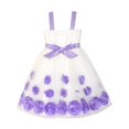 thumbnail image 3 of Flower Girl Dress Purple Bow Tie Pageant Wedding 5, 3 of 6