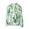thumbnail image 2 of Kll Cactus Plants1 Print Men'S Women’s Upf 50+ Sun Protection Outdoor Hoodie Jacket Long Sleeve Fishing Hiking Performance Shirt- Medium, 2 of 8