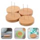 thumbnail image 2 of Doll Display Base: 4PCS Figurine Display Shelf Doll Stands Children Storage Frame Crochet Doll Display Rack for Wooden Doll Joints Felting Small Dolls, 2 of 3