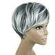 thumbnail image 5 of Peluca de mujer MACHAO moda pelo corto y liso blanco y negro, 5 of 5