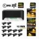 thumbnail image 5 of Luz solar impermeable para valla, luz solar para cubierta, lámpara de escalera, luces solares LED IP65 para jardín para vallas de escaleras de patio (luz cálida, negra, 12 unidades), 5 of 5