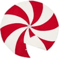 thumbnail image 2 of Fennco Styles Candy Cane Design Christmas Tree Skirt 72" Round - Red & White Tree Skirt for Home, Holiday Tree, Indoor Outdoor and Special Occasion, 2 of 3