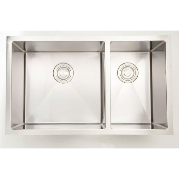 American Imaginations 30-in. W CSA Approved Stainless Steel Kitchen Sink With 2 Bowl And 18 Gauge AI-27486