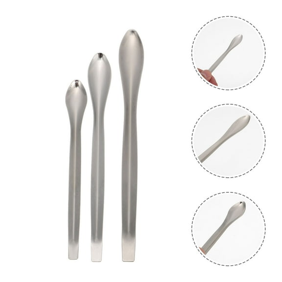 NIAIZEK 30Pcs Durable Stainless Steel Medicine Spoons for Laboratory Sampling and Experiment Use