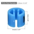 thumbnail image 2 of Uxcell 0.47''x 0.39'' Clothes Hanger Marker M Fit Rod Plastic Blue 150Pcs, 2 of 5