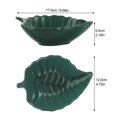 thumbnail image 4 of Shisuyan Banana Leaf Ceramic Plate Tableware Creative Dessert Plates Snack Plate Serving Plates Ceramic Dish for Kitchen (Green), 4 of 8