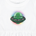 thumbnail image 4 of Inktastic Spaceship Funny Alien Outer Space Girls Baby Dress, 4 of 5