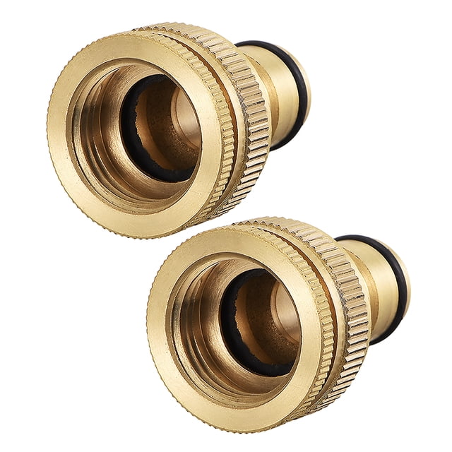 Conector rápido de latón 2 en 1 Uxcell G 1/2 a G 3/4 adaptador de conexión de tubería hembra 2 piezas