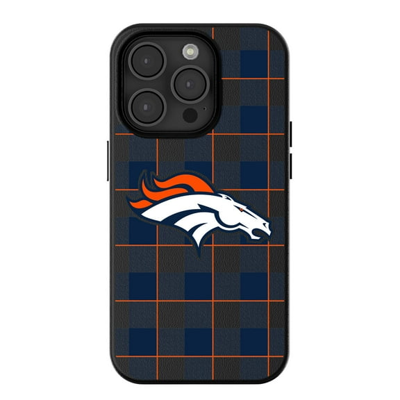 Keyscaper Denver Broncos Plaid Magnetic Bump iPhone Case