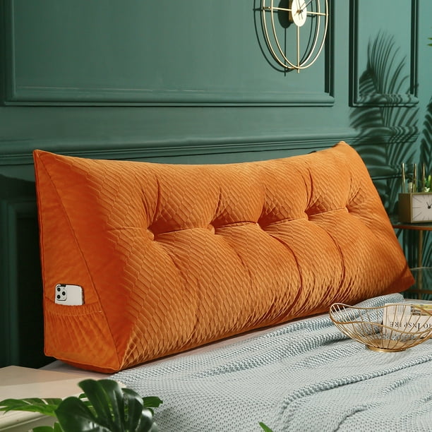 Triangle Bed Back Cushion Pillow, Wedge Pillow Headboard Backrest