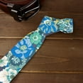thumbnail image 2 of Spring Notion Men's Floral Print Cotton Skinny Tie, 2 of 3