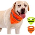 thumbnail image 1 of 2-Pack Dog Bandanas Reflective Dog Scarf Velcro Dog Bandana Cat Yellow&Orange M, 1 of 5
