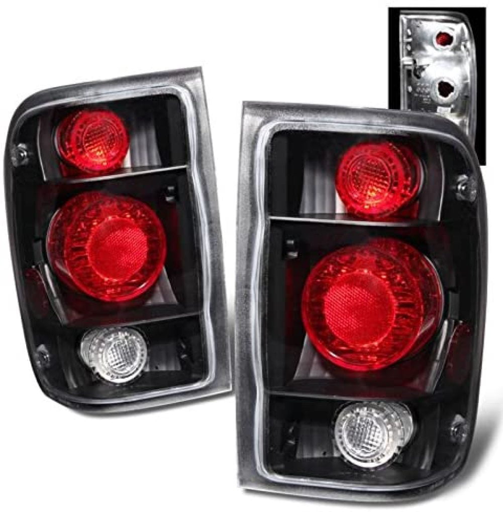 SPPC Red/Clear LED Tail Lights Assembly Set for Chevrolet Full Size Includes Driver Left and Passenger Right Side Replacement Pair 