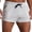 A_ White, variant on Mens Outdoor Shorts, Color Block Zipper Contrast Side Pockets, Drawstring Waist for Light Outdoor Leisure Activities Yellow M