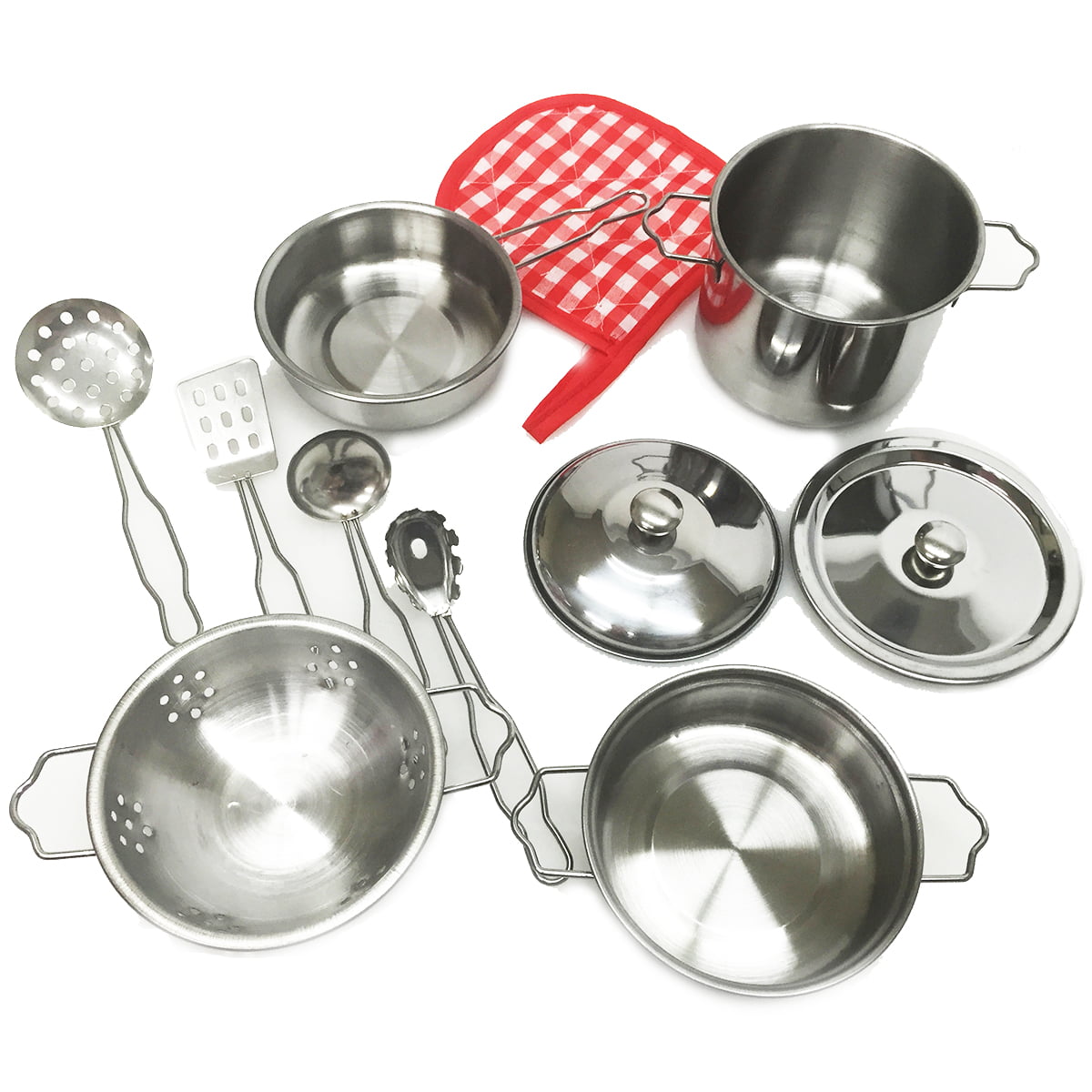 Set Pots Pans Preschool Chef Cookware 