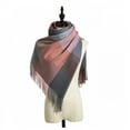 thumbnail image 1 of Fashion Long Shawl Big Grid Winter Warm Lattice Large Scarf, 1 of 5