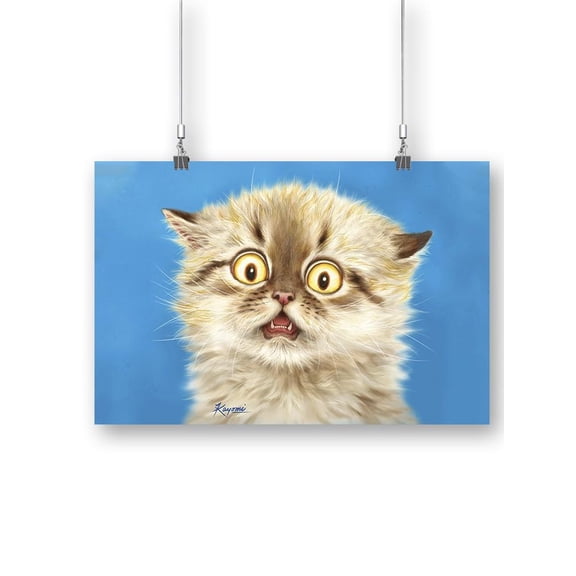 Scared Kitten Poster - Kayomi Harai Designs,