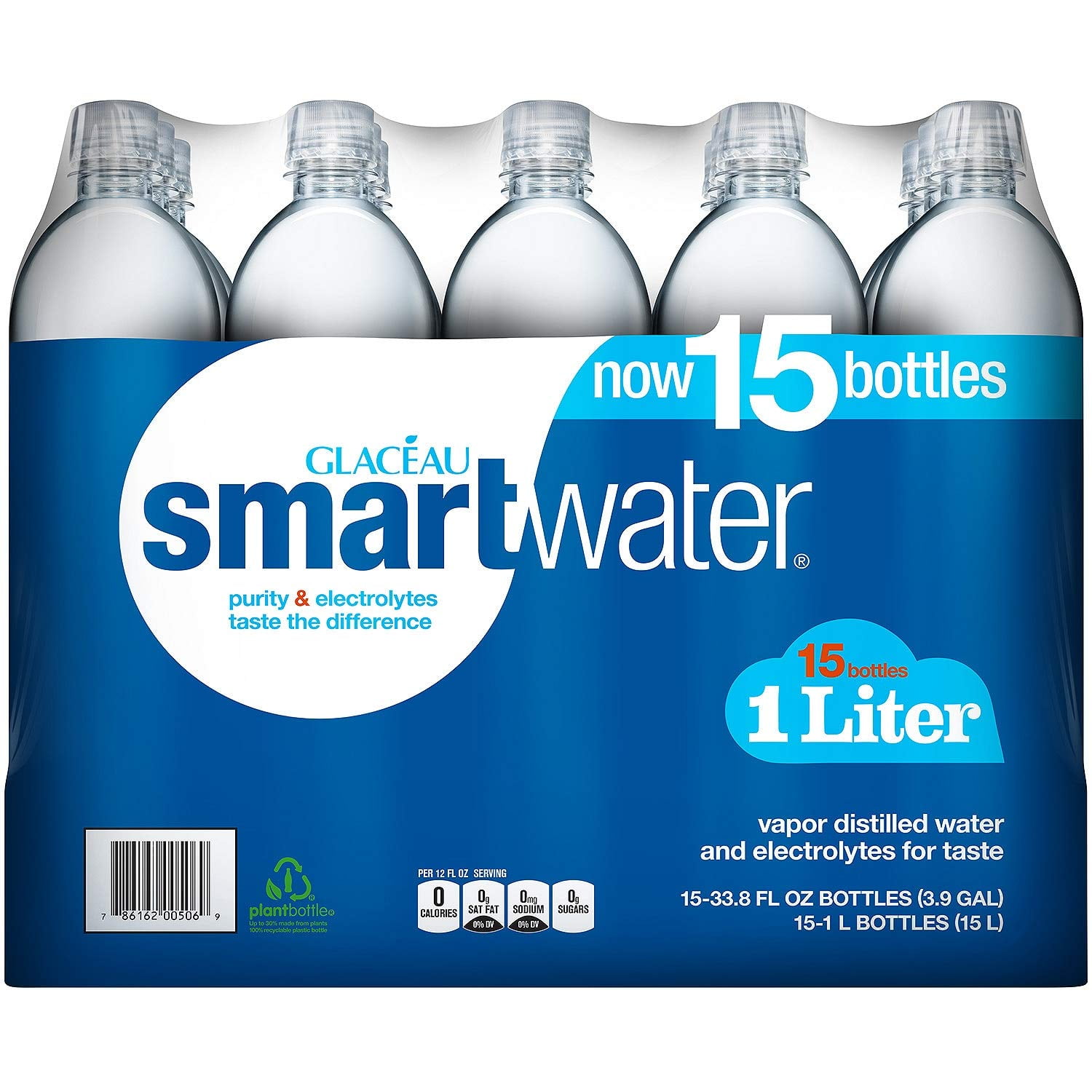 Glaceau SmartWater Water (1L bottles, 15 pk.)