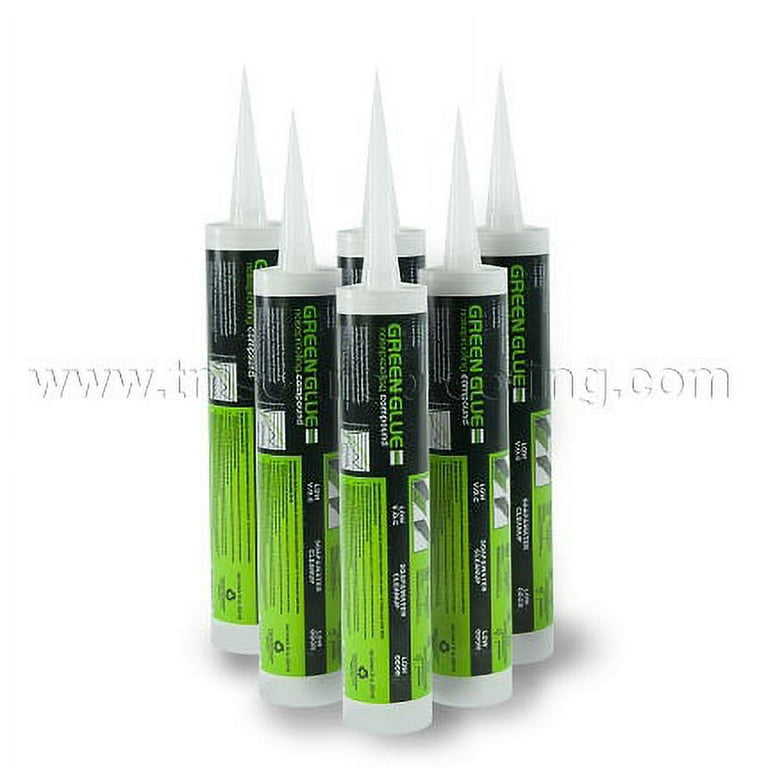 green glue noiseproofing compound - 6 tubes,net wt 28 fl.oz(828 ml) 