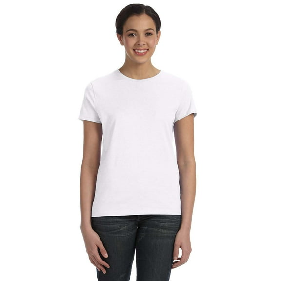 Hanes Sl04 Ladies' 4.5 Oz. 100 Ringspun Cotton Nano-T T-Shirt