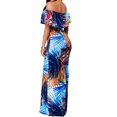 thumbnail image 3 of Women's Tropical Print Off-the-shoulder Maxi Dress, 3 of 11